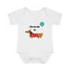 Protected By Dachshund Baby Rib Bodysuit