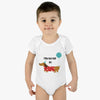 Protected By Dachshund Baby Rib Bodysuit