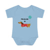 Protected By Dachshund Baby Rib Bodysuit