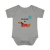 Protected By Dachshund Baby Rib Bodysuit