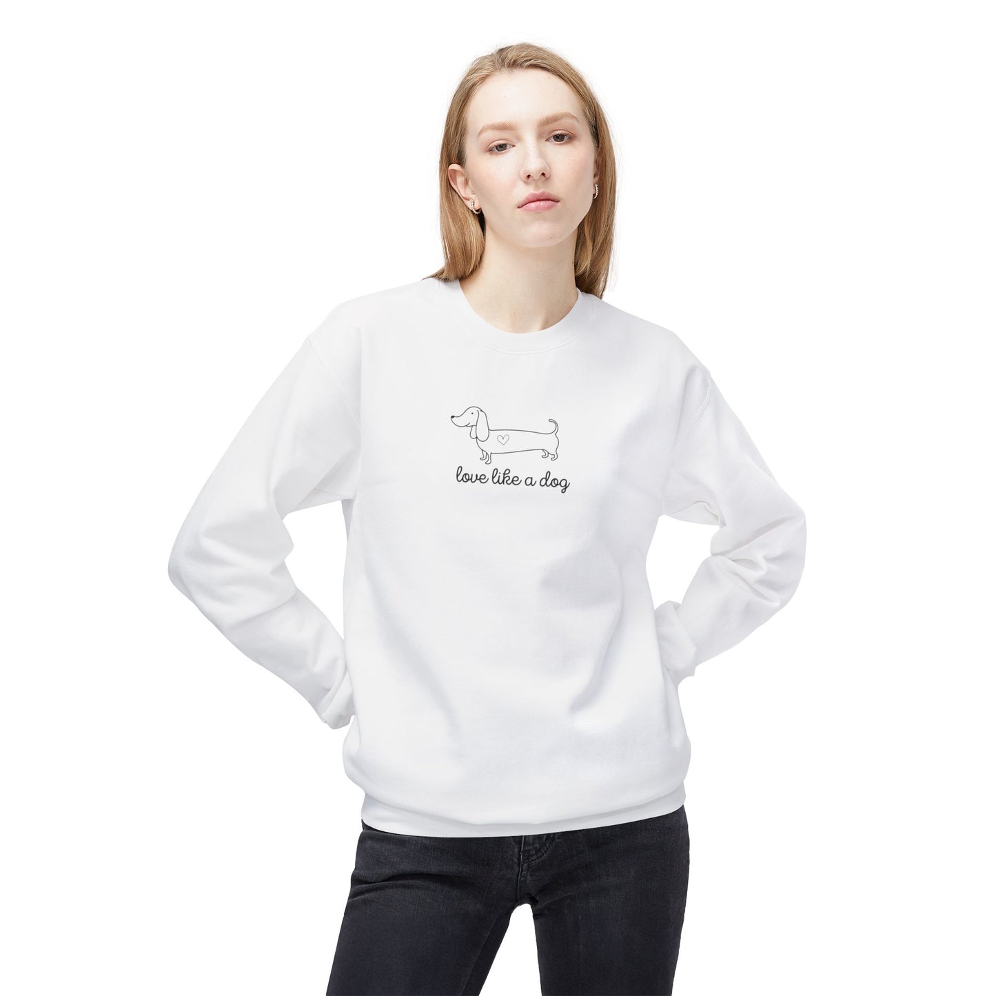 Love Like A Dog Unisex Crewneck Sweatshirt